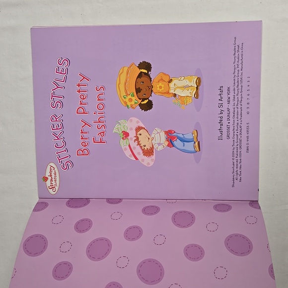 Vintage Strawberry Shortcake Berry Pretty Fashions 2 Paper Dolls Outfits Sticker - Picture 2 of 16